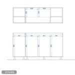 Two-piece kitchen with wood countertops and MDF wood - KYN-009 - Image 2
