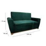 Manx 2-Seater Sofa Bed - Red Beech Wood - HST-088 - Image 3