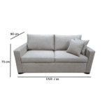 Modern mobile fixed sofa - red beech wood - HST-122 - Image 3