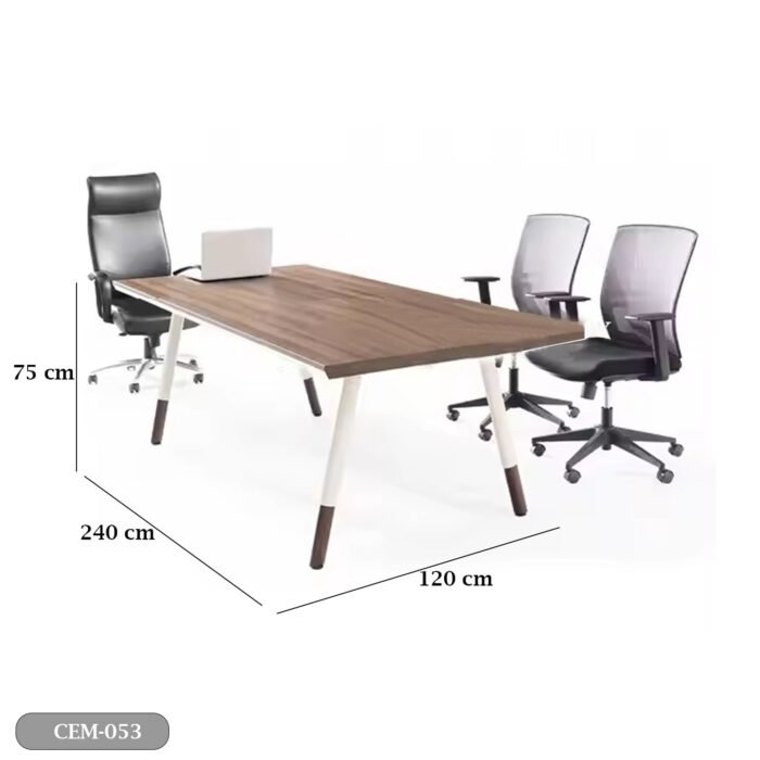 Meeting tab- 240x120 - Spanish MDF wood with metal chassis - CEM-053 - Image 3