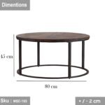 Promo coffee table 80 * 45 MDF wood - Image 2