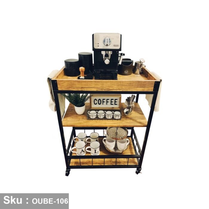Coffee corner made of MDF wood and steel - OUBE-106 - Image 2