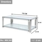 The coffee table 110 * 55 glass - Image 2