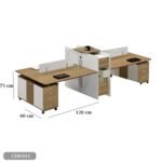Quad workstation made of Spanish MDF wood - CEM-011 - Image 2