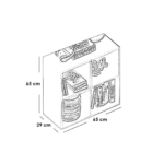 Black MDF bookcase - 65x65x29 cm - OSM-550 - Image 2