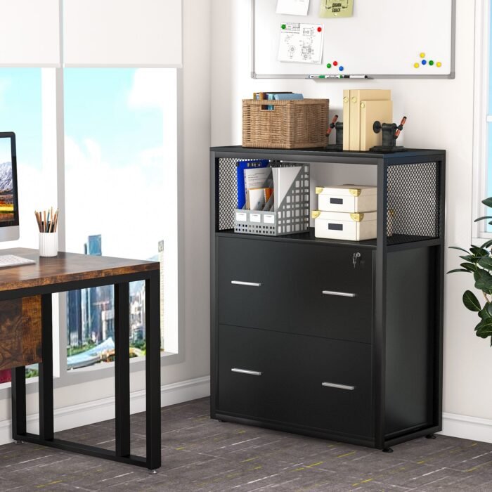 File Cabinet, Letter/Legal / A4 Size Filing Cabinet with 2 Drawers - Image 12