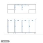 Two-piece kitchen with wood countertops and MDF wood - KYN-010 - Image 2