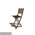 Red Beech Wood Bar Stool - OBG-020 - Image 2