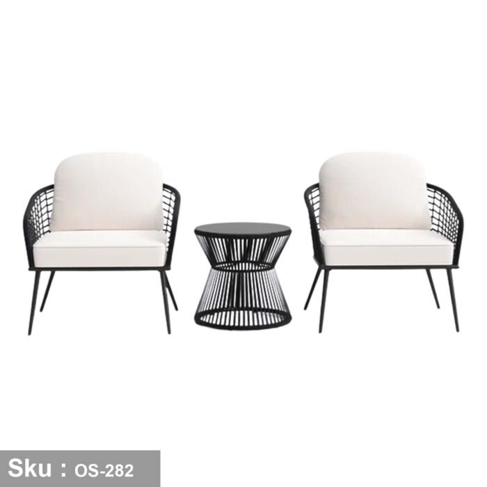 Set of 2 chairs and a table made of rattan - OS-282 - Image 2