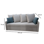 Rolla sofa bed - red beech wood - HST-139 - Image 3