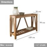 Natural wood console - 120X 90 - ELG-034 - Image 3