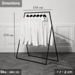 Iron clothes rack with electrostatic paint - Image 2