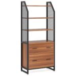 File Cabinet, 2 Drawer Vertical Filing Cabinet with Bookshelf - Image 10