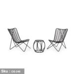 Set of 2 chairs and a table made of rattan -OS-246 - Image 2