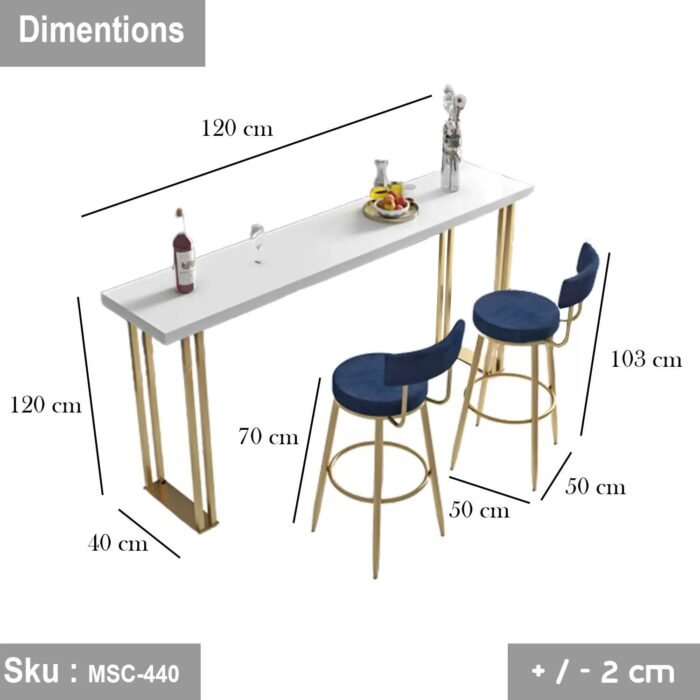 Turkish marble bar set - MSC-440 - 103cmX50cm - Image 4