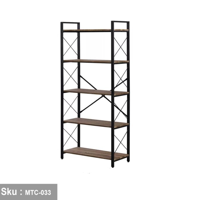 Melamine Wood Display Unit - MTC-033 -33cmX75cmX166cm - Brown - Image 3