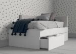 Modular bed 90 x 190 with 2 drawers base with guides + 2 stackable - Image 3