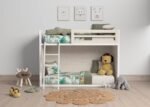 Bunk bed at ground level, with two beds of 90 x 190