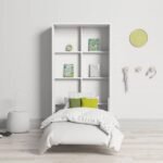 Vertical folding bed 90 x 190 with internal shelves