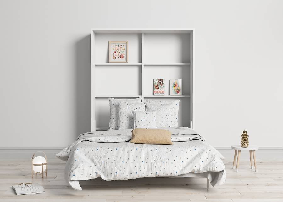 375-cama-abatible-vertical-de-135x190-con-estantes-interiores.jpg Vertical folding bed 135x190 with internal shelves - Image 1