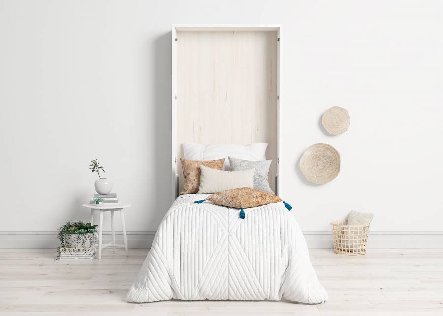 391-cama-abatible-vertical-de-90-x-190-con-puerta-abatible-inferior.jpg Vertical folding bed 90 x 190 with lower folding door - Image 1