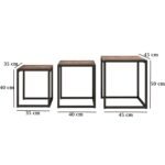 High quality metal side tables set - OMM-023 - Image 2