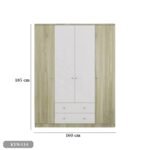 MDF wood wardrobe with HPL layer - KYN-114 - Image 3