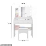 High quality MDF wood dresser with pouf - OSM-046 - Image 3