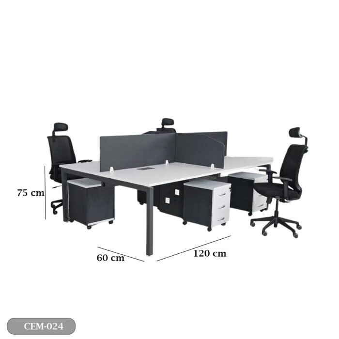 Spanish MDF wood workstation - CEM-024 - Image 3