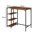 High quality wood and metal rectangular bar table - OMM-036 - Image 3