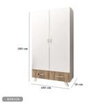 MDF wood wardrobe with HPL layer - KYN-120 - Image 3