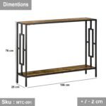 Iron and Melamine wood console - MTC-091 - Image 3