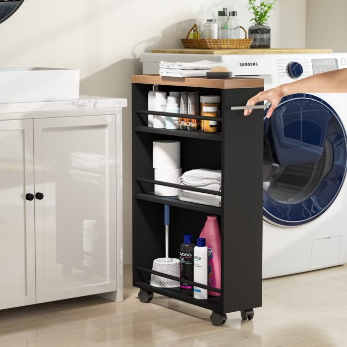 Storage Cart, Slim Rolling Narrow Kitchen Cart for Small Place - Image 5