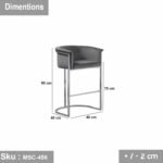 Stainless Steel Bar Chair - MSC-456 - Image 3