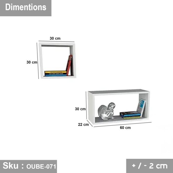 High quality MDF wood wall shelves - OUBE-071 - Image 3