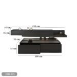 Coffee table set with TV table - high quality MDF wood - OSM-375 - Image 3