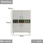 Giovanni wardrobe 90 * 114 MDF wood - Image 3