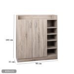 High quality MDF wooden shoe cabinet - KYN-125 - Image 3