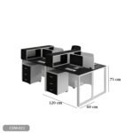 Spanish MDF wood workstation - CEM-022 - Image 3