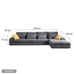 Beech wood corner with linen or velvet fabric - KYN-022 - Image 3