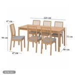 Dining table - 7 pieces of high quality beech wood - KYN-162 - Image 3