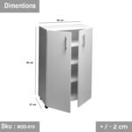 MDF wooden shoe cabinet 18 mm - MOD-015 - Image 3