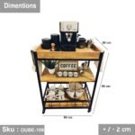 Coffee corner made of MDF wood and steel - OUBE-106 - Image 3