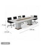 Meeting tab- 240x120 - Spanish MDF wood with metal chassis - CEM-038 - Image 3