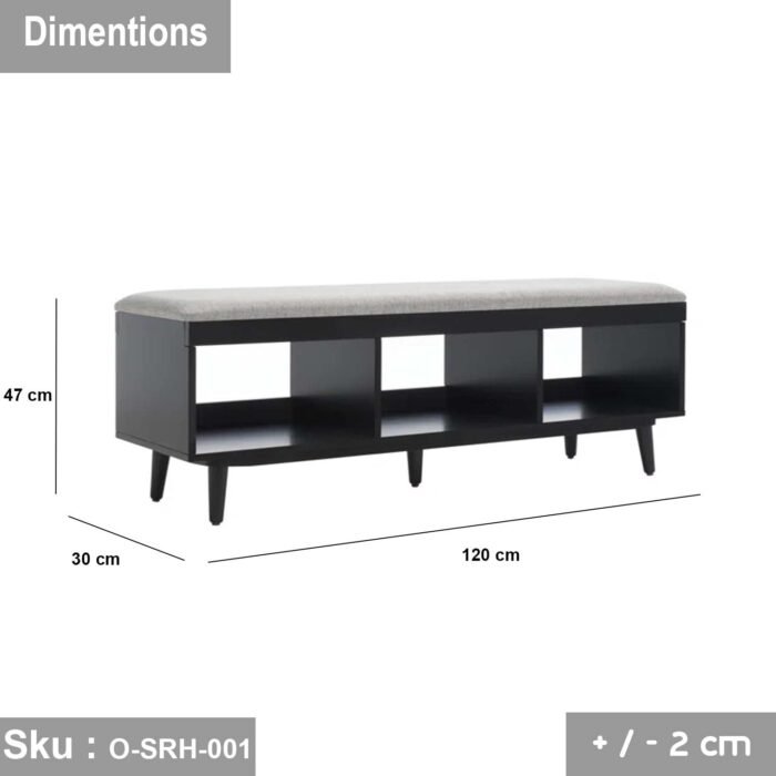 High-quality MDF wooden shoe rack - O-SRH-001 - Image 3