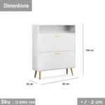 High-quality MDF wooden shoe rack - O-SRH-109 - Image 4