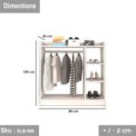 100 * 100 MDF wood wardrobe - Image 3