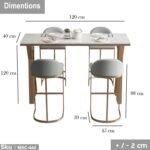 Turkish marble bar set - MSC-444 - 45cmX88cm - Image 3