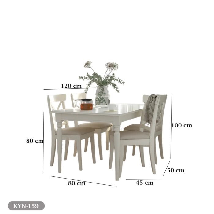 Dining table - 5 pieces of high quality beech wood - KYN-159 - Image 3