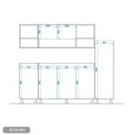 Two-piece kitchen with wood countertops and MDF wood - KYN-002 - Image 3